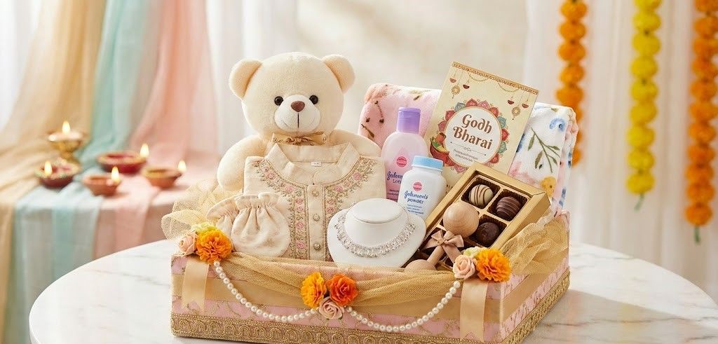 Welcome Baby Gift Basket - Plush Toys, Clothing & Skincare