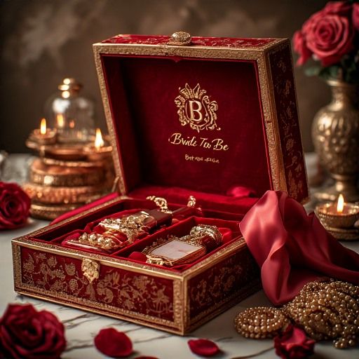 Heirloom Bride-to-Be Box - Red & Gold