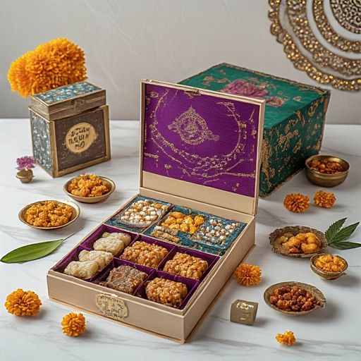 Artisanal Mithai Selection - Exquisite Indian Sweets Gift Box