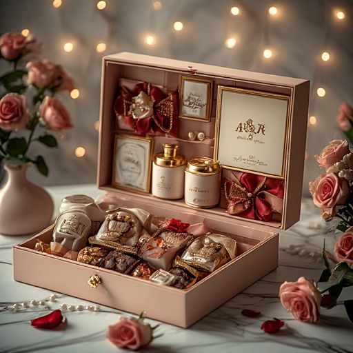 Luxury Wedding Gift Hamper: Elegant Keepsakes & Gourmet Treats