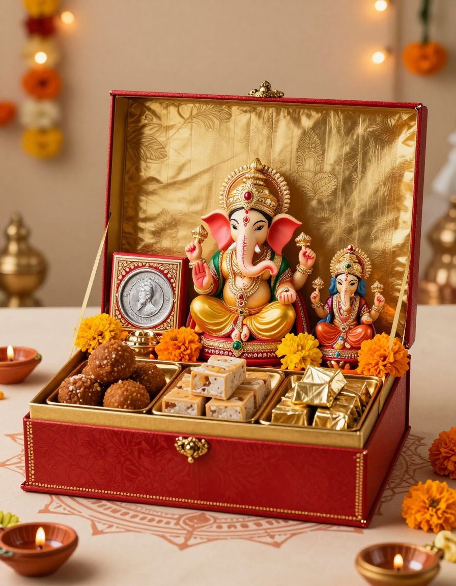 Festive Gift Hamper - Traditional Sweets & Deities