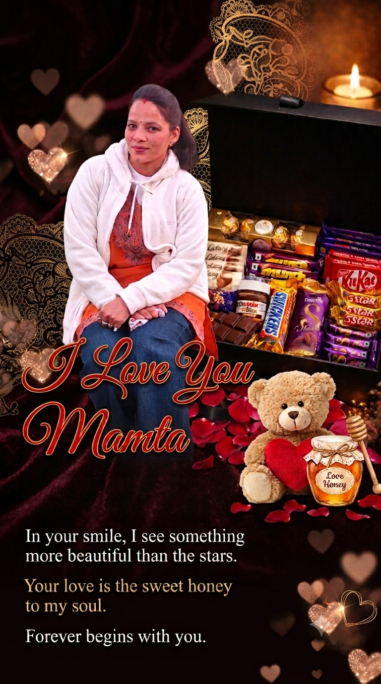 Personalised chocolate hamper example — birthday message