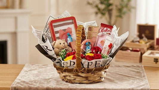 Makeup and Munchies Gift Basket by Happy Hampers, Mumbai
