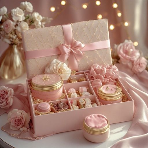 Elegant Women's Day Gift Hamper - Chocolates, Cosmetics & Treats