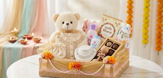 Newborn Celebration Gift Basket - Teddy Bear & Essentials