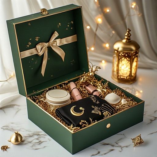 Emerald Elegance Gift Set - Makeup & Scarf