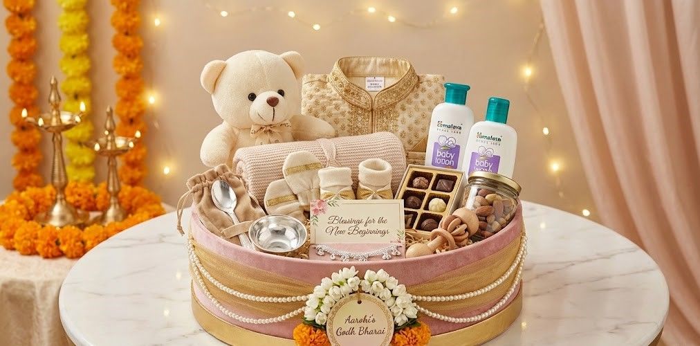 Newborn Celebration Gift Basket - Teddy Bear & Essentials