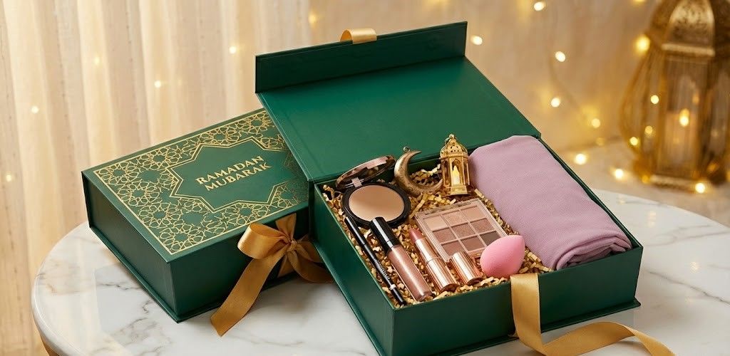 Emerald Elegance Gift Set - Makeup & Scarf