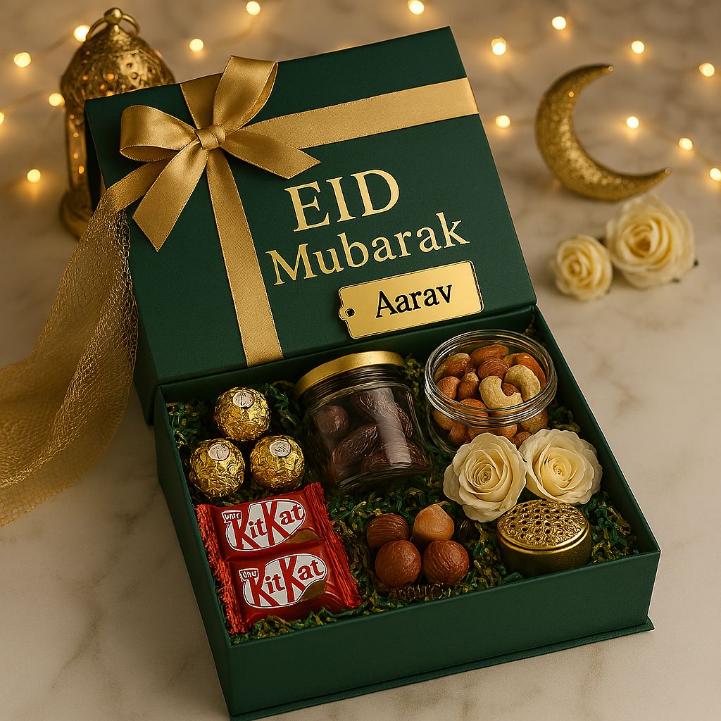 Eid Mubarak Gourmet Gift Hamper - Premium Sweets & Treats