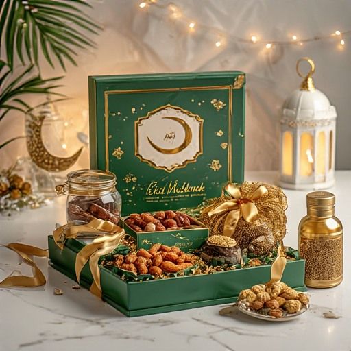 Eid Mubarak Nut & Date Gift Box - Gourmet Festive Treats