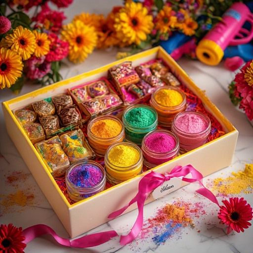 Premium Holi Hamper Gift Box - Festive Colors & Treats