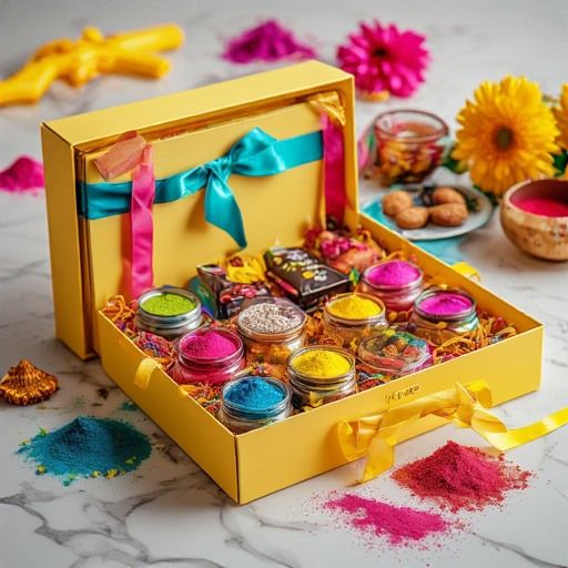 Premium Holi Hamper Gift Box - Festive Colors & Treats