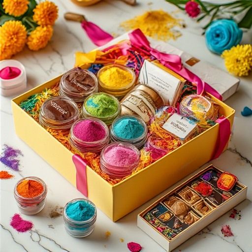 Premium Holi Hamper Gift Box - Festive Colors & Treats