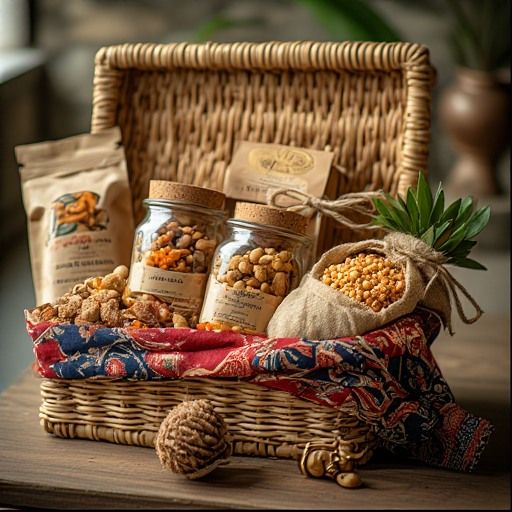 Gourmet Dry Fruits and Snacks Gift Basket - Festive Edition