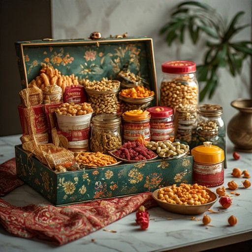 Vintage Style Gourmet Snack Trunk - Premium Assortment