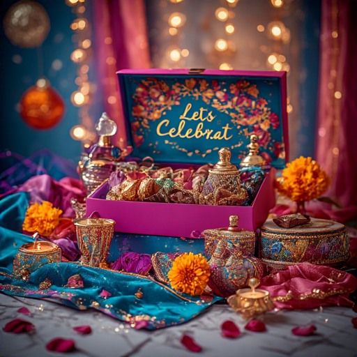 Let's Celebrate Gift Box: Premium Festive Treats & Home Decor