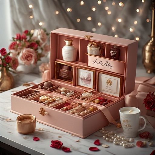 Luxury Wedding Gift Hamper: Gourmet Treats & Keepsakes