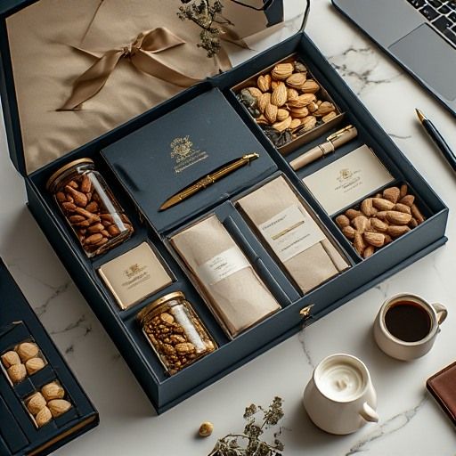 Luxury Gift Box Set - Gourmet Treats and Stationery