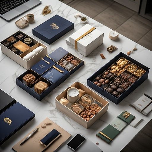 Luxury Gift Box Set - Gourmet Treats and Stationery