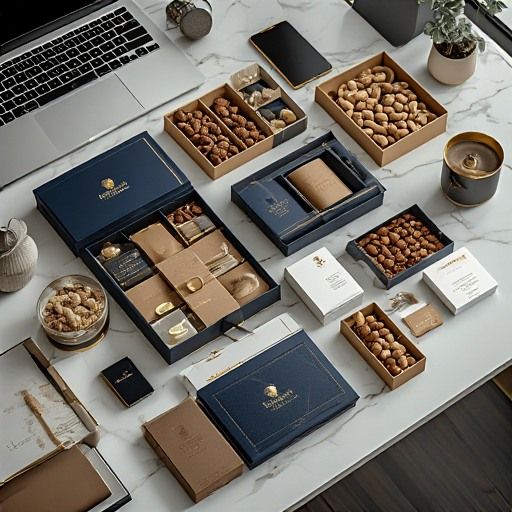 Luxury Gift Box Set - Gourmet Treats and Stationery