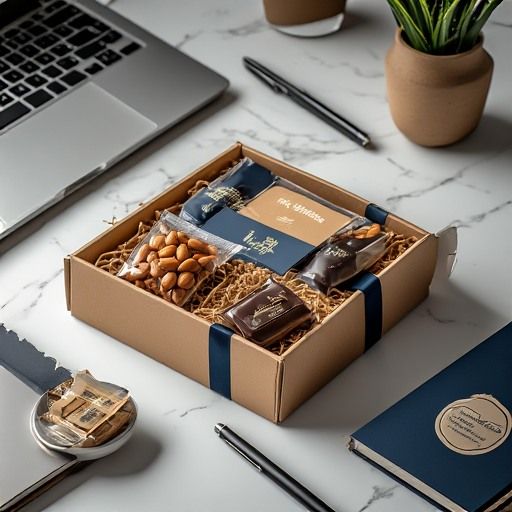 Curated Corporate Gift Box - Gourmet Snacks & Stationery