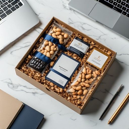 Curated Corporate Gift Box - Gourmet Snacks & Stationery