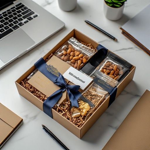 Curated Corporate Gift Box - Gourmet Snacks & Stationery