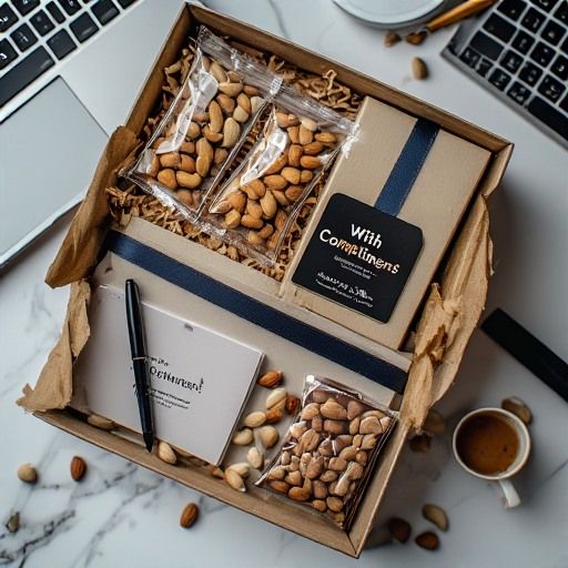 Curated Corporate Gift Box - Gourmet Snacks & Stationery