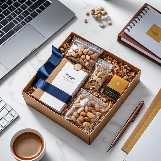 Curated Corporate Gift Box - Gourmet Snacks & Stationery