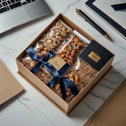 Curated Corporate Gift Box - Gourmet Snacks & Stationery