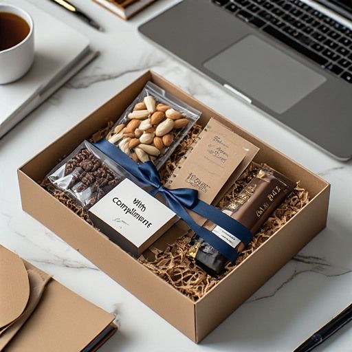 Curated Corporate Gift Box - Gourmet Snacks & Stationery