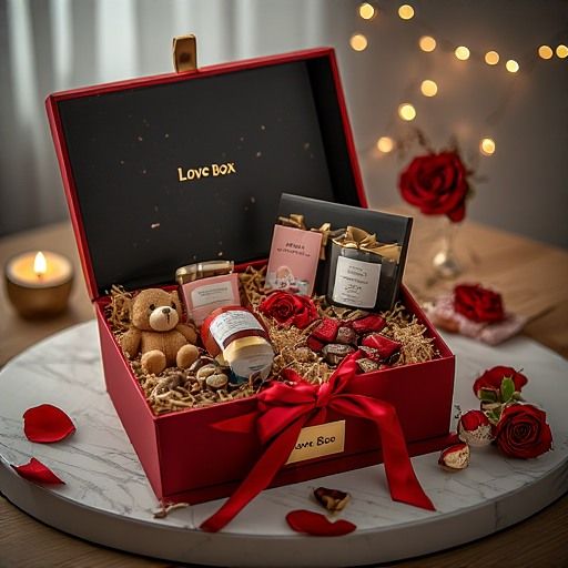 Luxury Valentine's Day Gift Hamper with Teddy, Chocolates, Candle & More