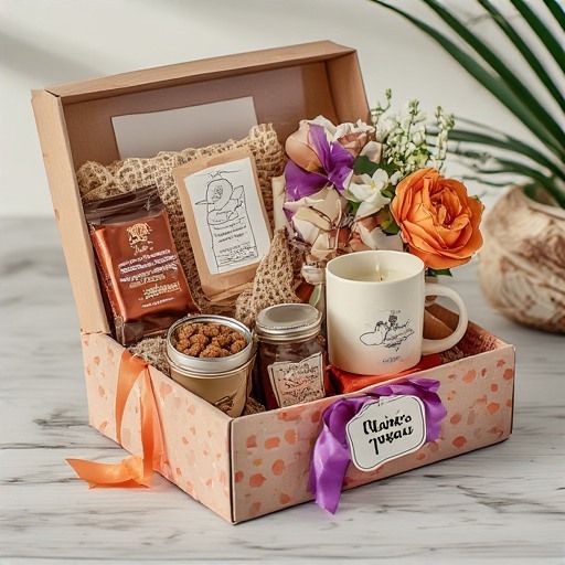 Artisan Gift Box - Coffee, Treats & Floral Accents