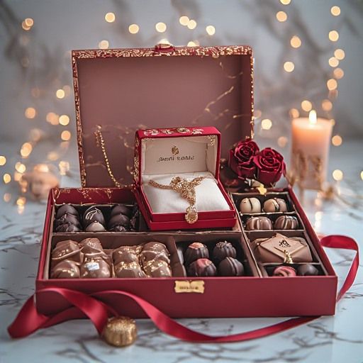 Luxury Chocolate & Jewelry Gift Set - Premium Valentine's Day Present