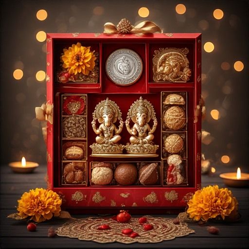 Festive Gift Hamper - Traditional Sweets & Deities