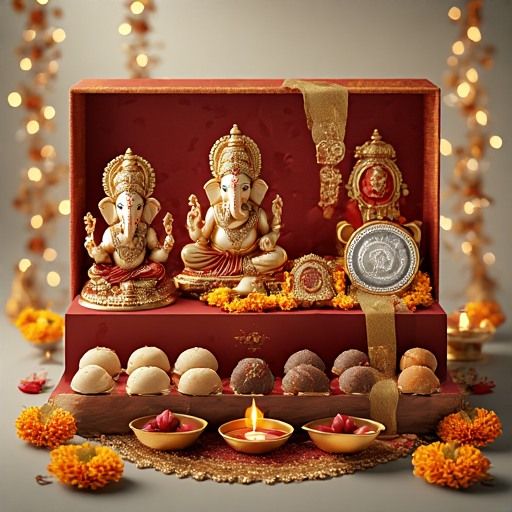 Festive Gift Hamper - Traditional Sweets & Deities