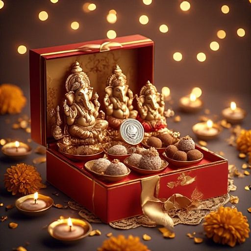 Festive Gift Hamper - Traditional Sweets & Deities
