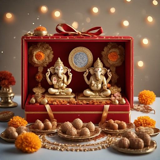 Festive Gift Hamper - Traditional Sweets & Deities