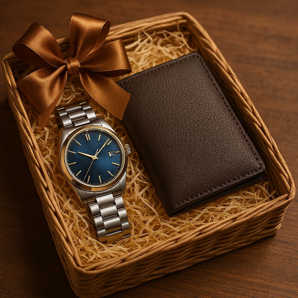 Luxury Men's Watch & Wallet Gift Set