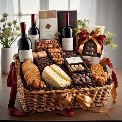 Gourmet Food and Wine Gift Basket