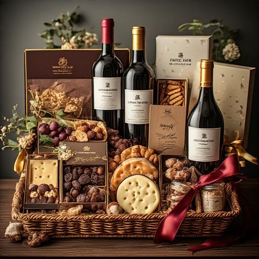 Gourmet Food and Wine Gift Basket