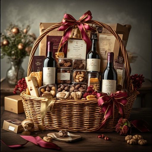 Gourmet Food and Wine Gift Basket