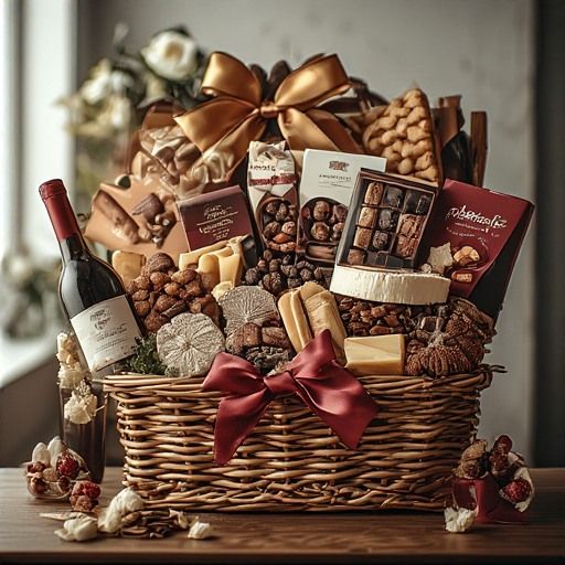 Gourmet Food and Wine Gift Basket