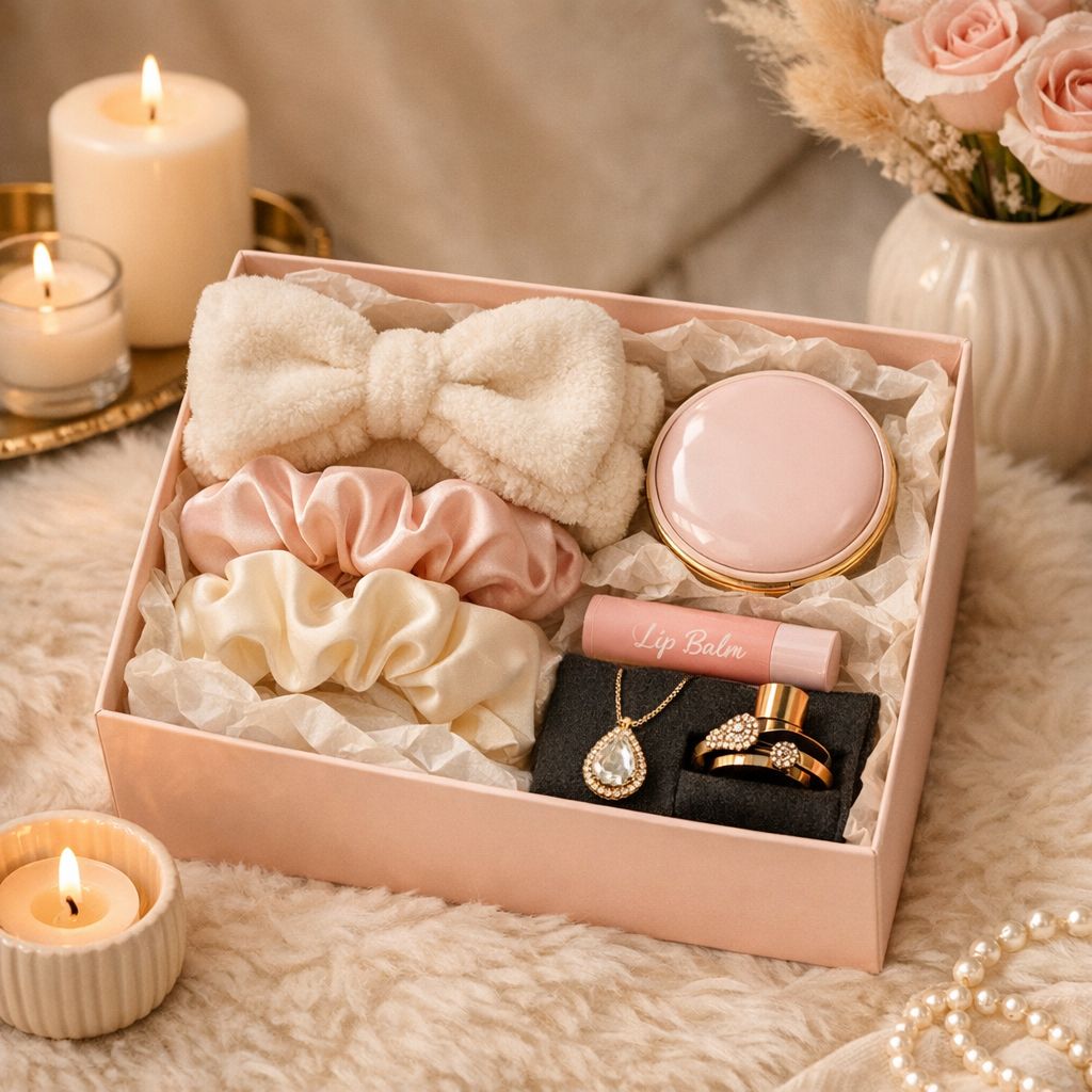 Deluxe Pamper Gift Set: Hair Accessories, Makeup & Jewelry