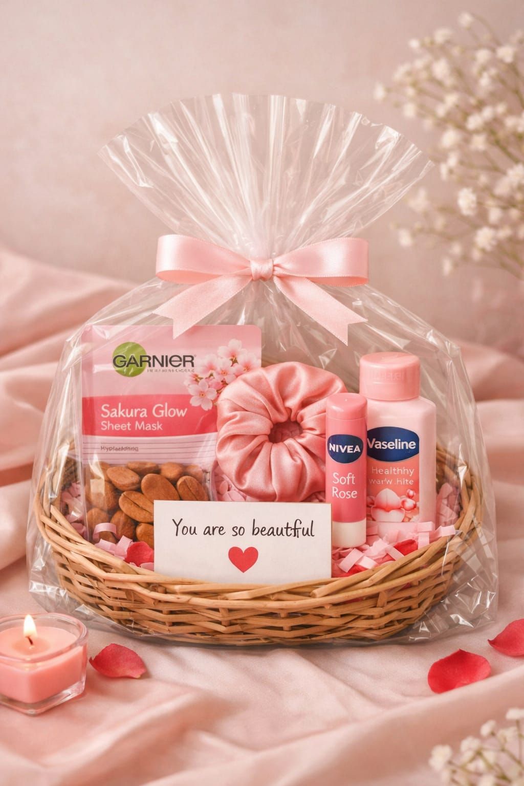 Sakura Glow Spa Gift Basket - Pamper Her Set