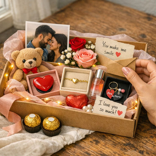 Romantic Gift Box with Teddy Bear & Photo Frame