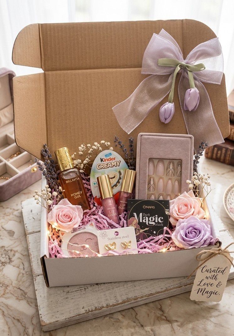 Curated Beauty & Self-Care Gift Box with Lavender Accents