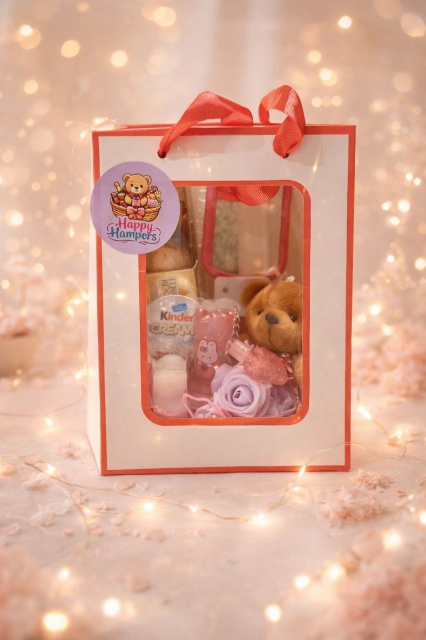 Baby Care Essentials Gift Tote with Teddy Bear