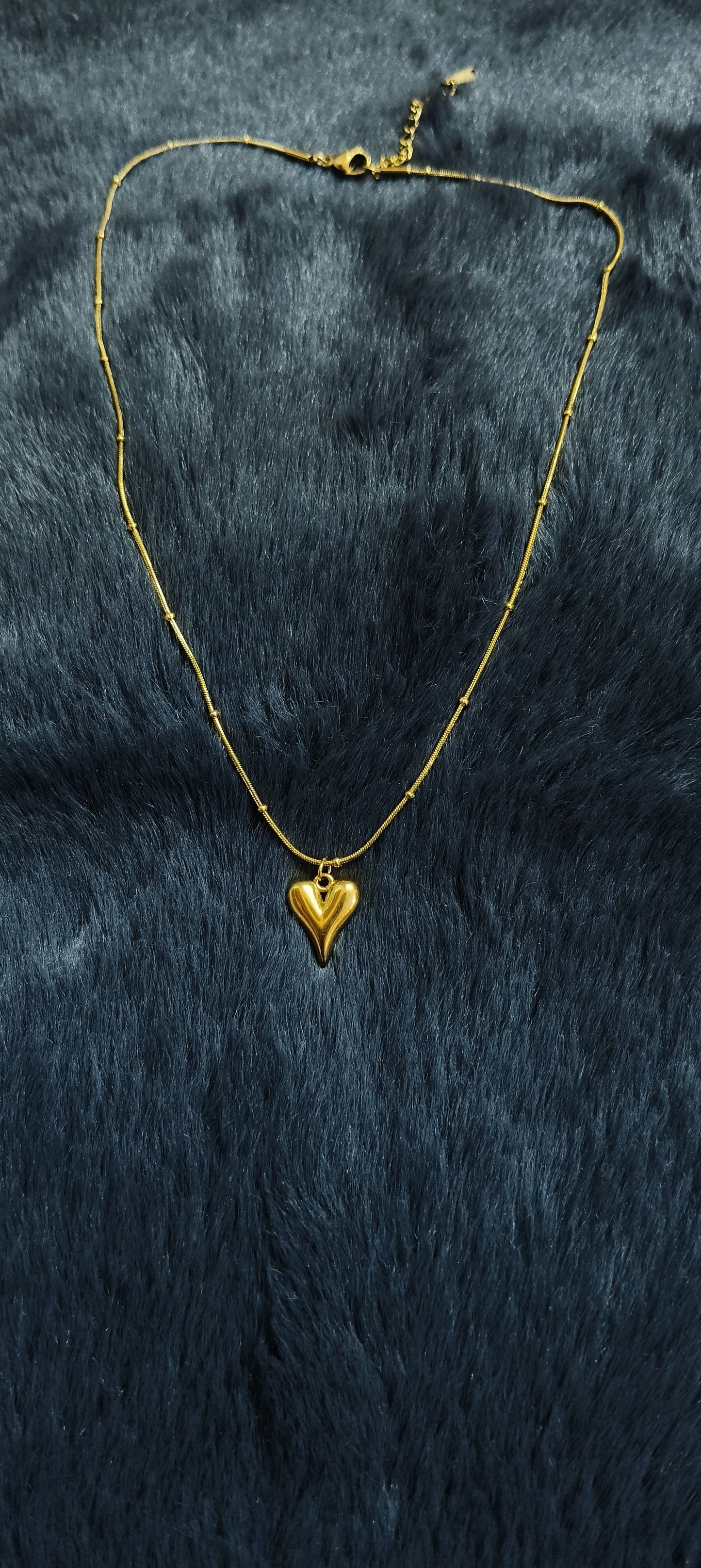 Gold Heart Charm Necklace